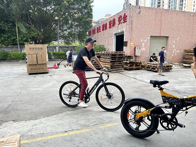 CQO Mr. Lee Wang demonstrating battery load testing equipment